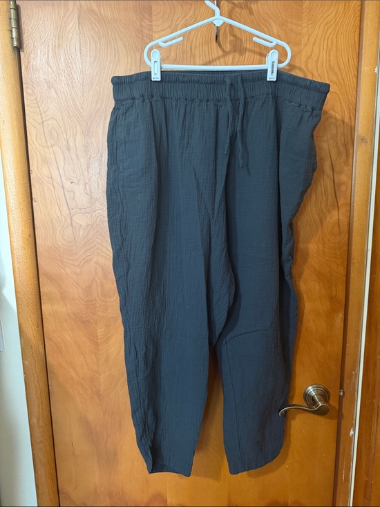 Pact Organic Pants - Relaxed Black Drawstring Pants